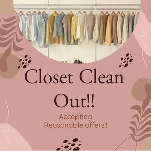 Closet Clean out Accepting reasonable offers!!